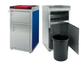 Mueble contenedor para basura areas de fast food - Superficie